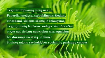 Su Joninėmis!